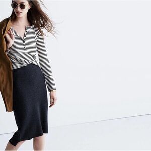 Madewell Rowhouse Merino Wool Blend Knitted Skirt